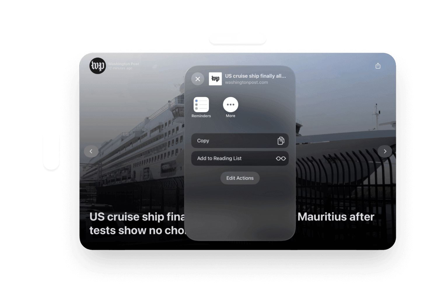 News for Vision Pro app overview