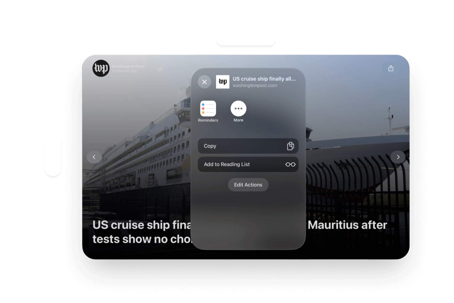 News for Vision Pro app overview